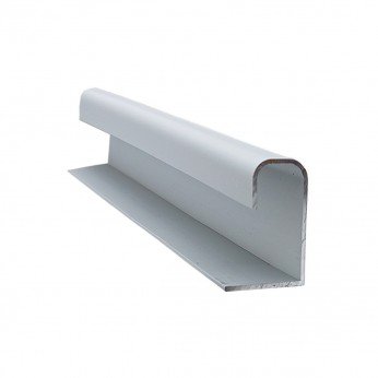Edge handle for wardrobes, matte chrome Sliding door mechanisms