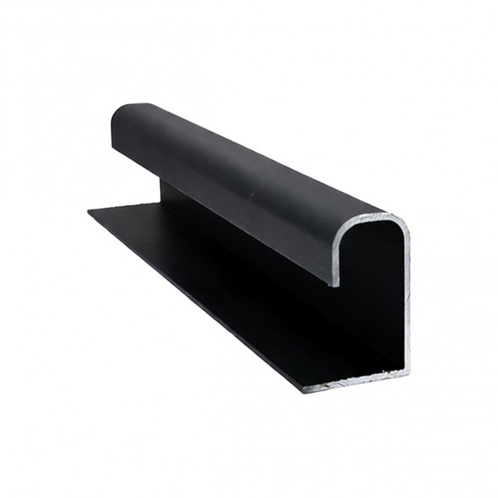 Кант  дръжка за гардероби, черно Механизми за плъзгащи врати