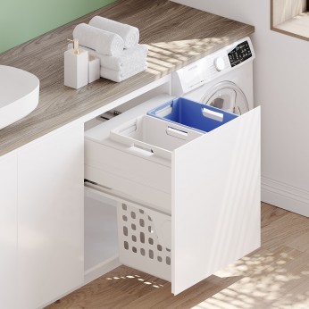IVENTO  Double laundry basket for built-in cabinet with pull-out door 70 l. (2x35 l.) 24. Bathroom accessories
