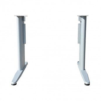 Set of office legs with welded plate - matt chrome 25. Office table legs and accessories