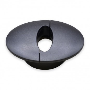 IVENTO Desk cable tidy oval diameter 60 black Office table legs and accessories