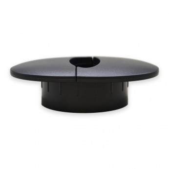 IVENTO Desk cable tidy oval diameter 60 black Office table legs and accessories