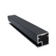 Aluminum door profile black with texture 26L.010.10T - 26. Aluminium furniture door profiles Aluminum door profile black with texture 26. Aluminium furniture door profiles