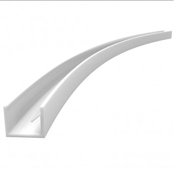 Seal with claw for profile 26L.101.XX and 26L103.XX, white 26. Aluminium furniture door profiles