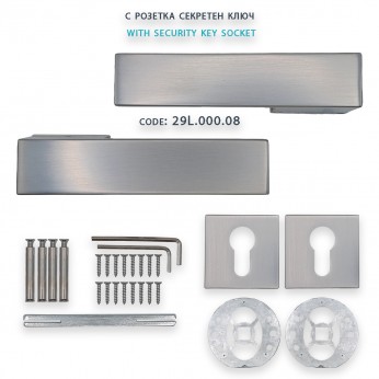 IVENTO Door handle LUX, inox Interior door handle sets