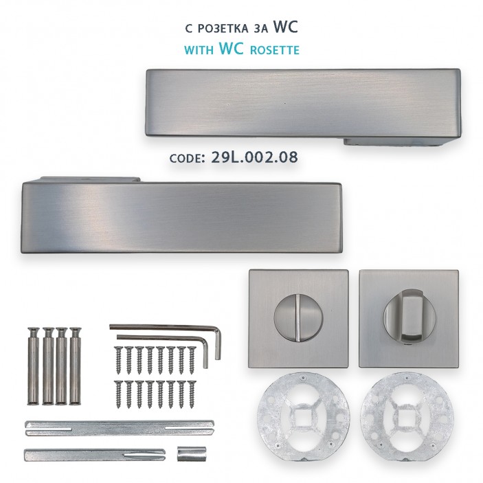IVENTO Door handle LUX, inox Interior door handle sets