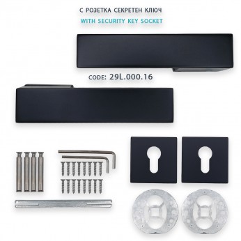 IVENTO Door handle LUX, black Interior door handle sets