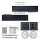 IVENTO Door handle LUX, black Interior door handle sets