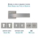 IVENTO Door handle 3 types of rosettes, elegant straight shape, stainless steel color Interior door handle sets