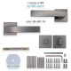 IVENTO Door handle with rose for secret key, internal key and WC - black matte Interior door handle sets