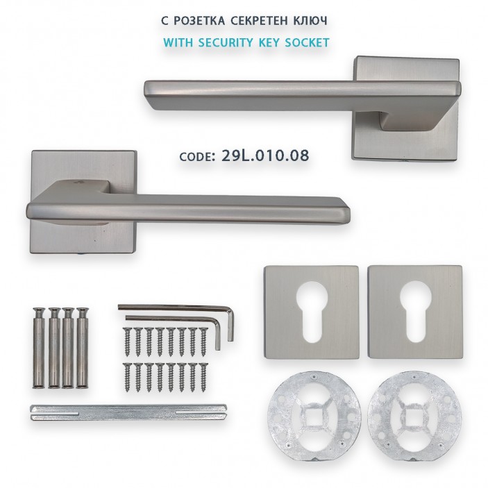IVENTO Door handle LUX, inox Interior door handle sets