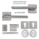 IVENTO Door handle LUX, inox Interior door handle sets