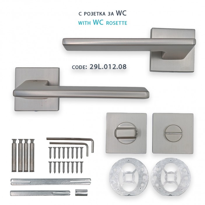 IVENTO Door handle LUX, inox Interior door handle sets