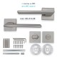 IVENTO Door handle LUX, inox Interior door handle sets