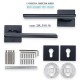 IVENTO Door handle LUX, black Interior door handle sets