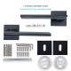 IVENTO Door handle LUX, black Interior door handle sets