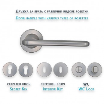 IVENTO Door handle LUX, gold inox Interior door handle sets