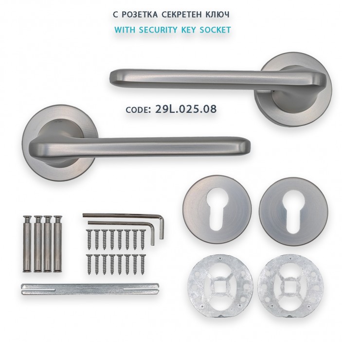 IVENTO Door handle LUX, gold inox 29L.025-026-027.08 - Interior door handle sets IVENTO Door handle LUX, gold inox Interior door handle sets