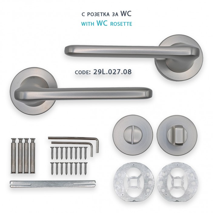 IVENTO Door handle LUX, gold inox 29L.025-026-027.08 - Interior door handle sets IVENTO Door handle LUX, gold inox Interior door handle sets