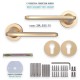 IVENTO Door handle LUX, gold inox Interior door handle sets