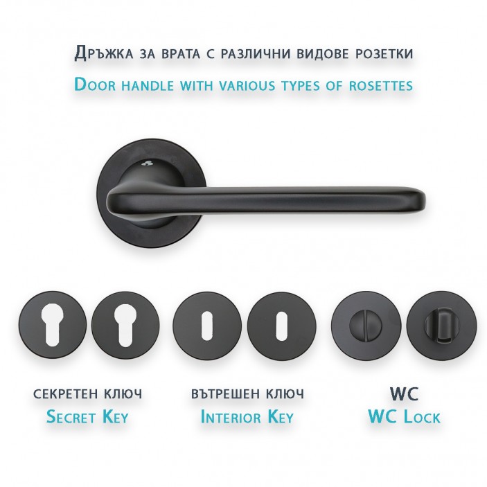 IVENTO Door handle LUX, gold inox 29L.025-026-027.16 - Interior door handle sets IVENTO Door handle LUX, gold inox Interior door handle sets