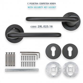 IVENTO Door handle LUX, gold inox Interior door handle sets