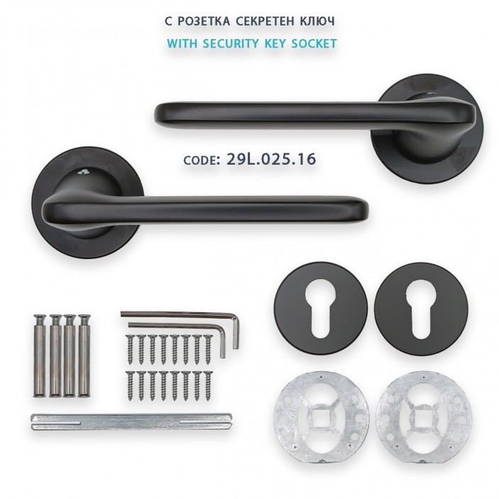 IVENTO Door handle LUX, gold inox 29L.025-026-027.16 - Interior door handle sets IVENTO Door handle LUX, gold inox Interior door handle sets