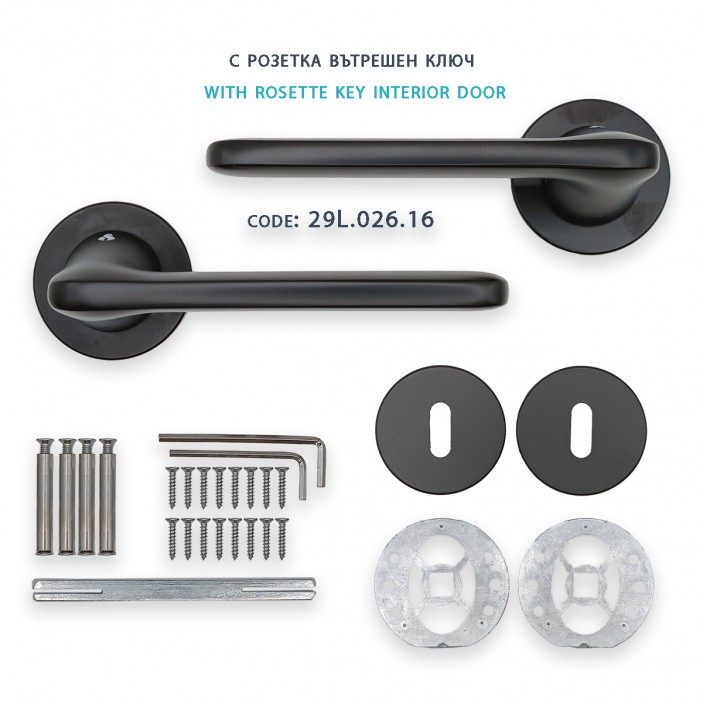 IVENTO Door handle LUX, gold inox 29L.025-026-027.16 - Interior door handle sets IVENTO Door handle LUX, gold inox Interior door handle sets