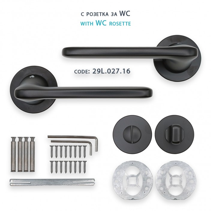 IVENTO Door handle LUX, gold inox 29L.025-026-027.16 - Interior door handle sets IVENTO Door handle LUX, gold inox Interior door handle sets