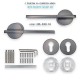 IVENTO Door handle LUX, titanium Interior door handle sets