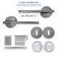IVENTO Door handle LUX, titanium Interior door handle sets
