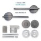 IVENTO Door handle LUX, titanium Interior door handle sets