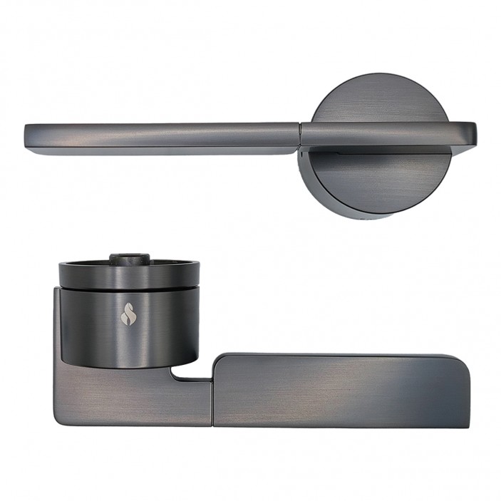 IVENTO Door handle LUX, titanium Interior door handle sets
