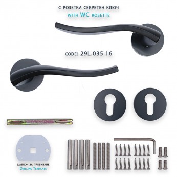 IVENTO 13 Door handle LUX, black matt IVENTO 13 Door handle LUX, black matt