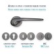 IVENTO Door handle, elegant shape, titanium color Interior door handle sets