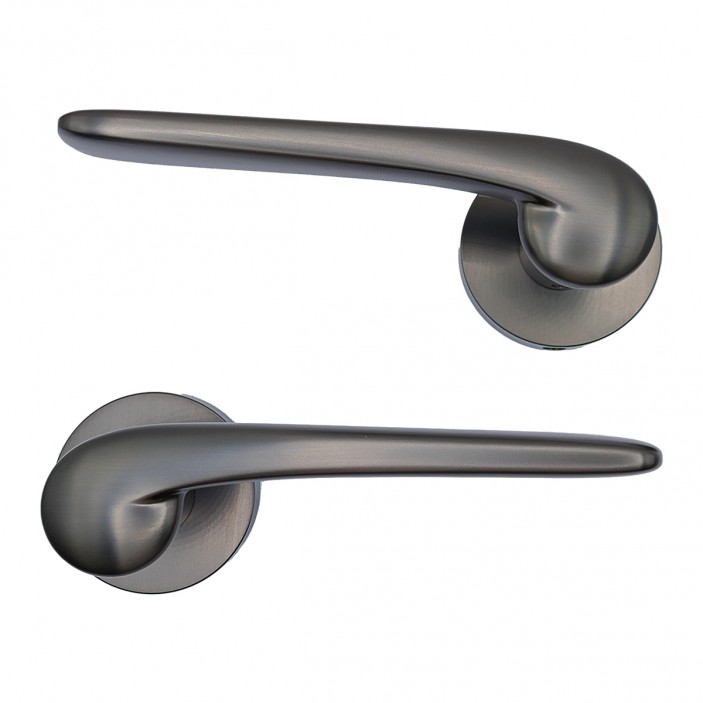 IVENTO Door handle, elegant shape, titanium color Interior door handle sets