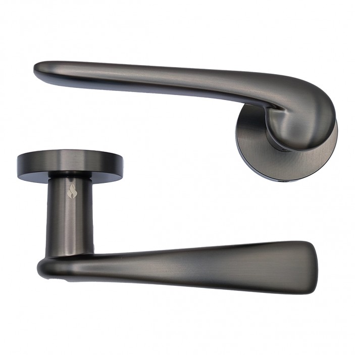 IVENTO Door handle, elegant shape, titanium color Interior door handle sets