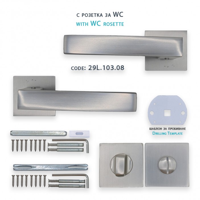 IVENTO Interior and exterior door handle,inox 29L.101-102-103.08 - Handles for interior and exterior doors Elegance IVENTO Interior and exterior door handle,inox Handles for interior and exterior doors Elegance