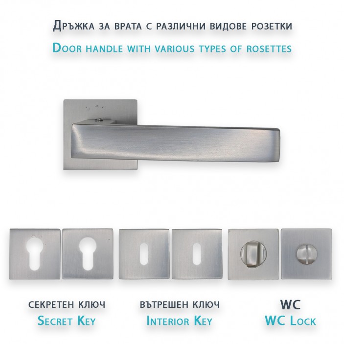 IVENTO Interior and exterior door handle,inox 29L.101-102-103.08 - Handles for interior and exterior doors Elegance IVENTO Interior and exterior door handle,inox Handles for interior and exterior doors Elegance