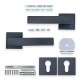 IVENTO Interior and exterior door handle, black Handles for interior and exterior doors Elegance