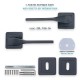 IVENTO Interior and exterior door handle, black Handles for interior and exterior doors Elegance