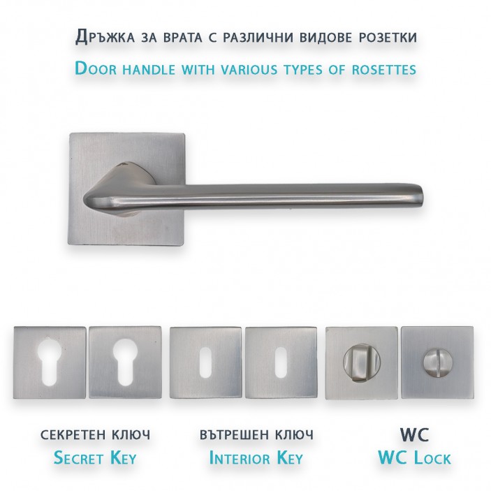 IVENTO Interior and exterior door handle,inox 29L.110-111-112.08 - Handles for interior and exterior doors Elegance IVENTO Interior and exterior door handle,inox Handles for interior and exterior doors Elegance