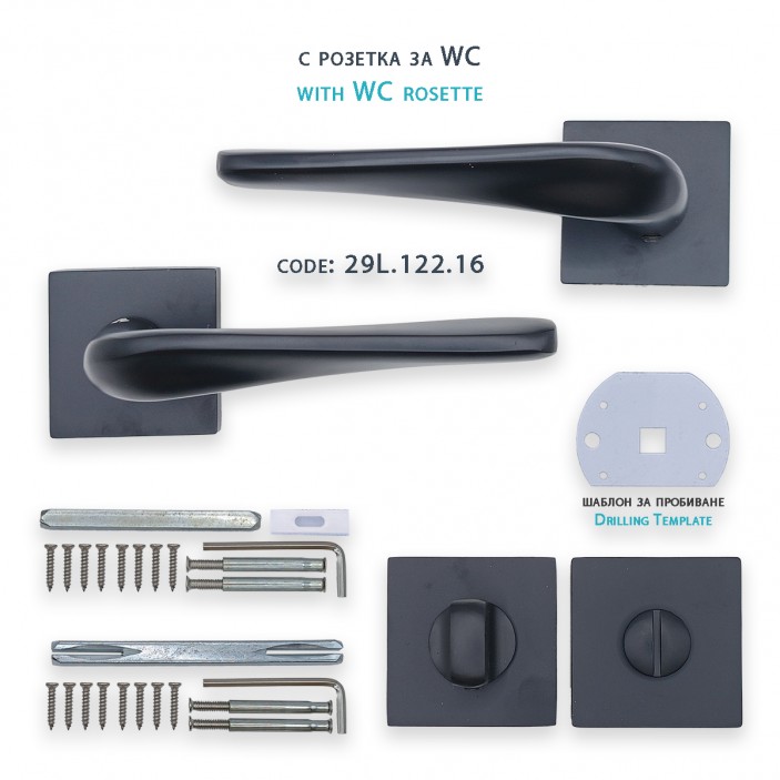 IVENTO Interior and exterior door handle, black 29L.120-121-122.16 -  IVENTO Interior and exterior door handle, black