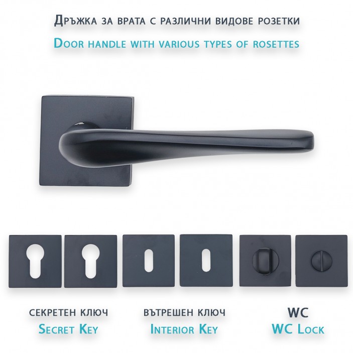 IVENTO Interior and exterior door handle, black 29L.120-121-122.16 -  IVENTO Interior and exterior door handle, black
