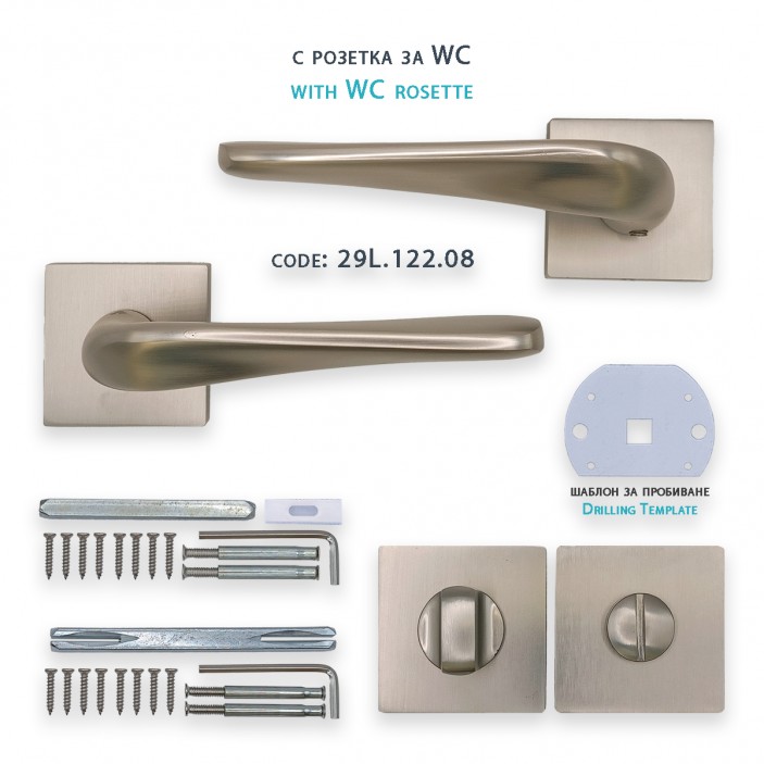 IVENTO Interior and exterior door handle,inox 29L.120-121-122.08 - Handles for interior and exterior doors Elegance IVENTO Interior and exterior door handle,inox Handles for interior and exterior doors Elegance