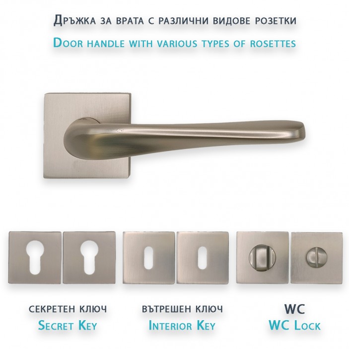 IVENTO Interior and exterior door handle,inox 29L.120-121-122.08 - Handles for interior and exterior doors Elegance IVENTO Interior and exterior door handle,inox Handles for interior and exterior doors Elegance