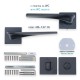 IVENTO Interior and exterior door handle, black 29L.125-126-127.16 - Handles for interior and exterior doors Elegance IVENTO Interior and exterior door handle, black Handles for interior and exterior doors Elegance