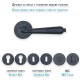 IVENTO Interior and exterior door handle, black Handles for interior and exterior doors Elegance