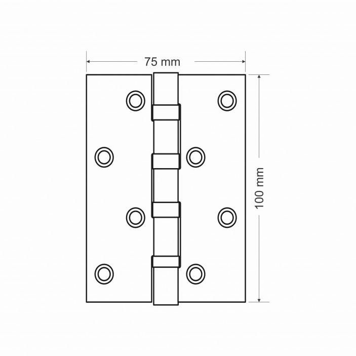 Non-rebate interior door hinge 100mm. 30L.540.08-11 - Interior door accessories Non-rebate interior door hinge 100mm. Interior door accessories