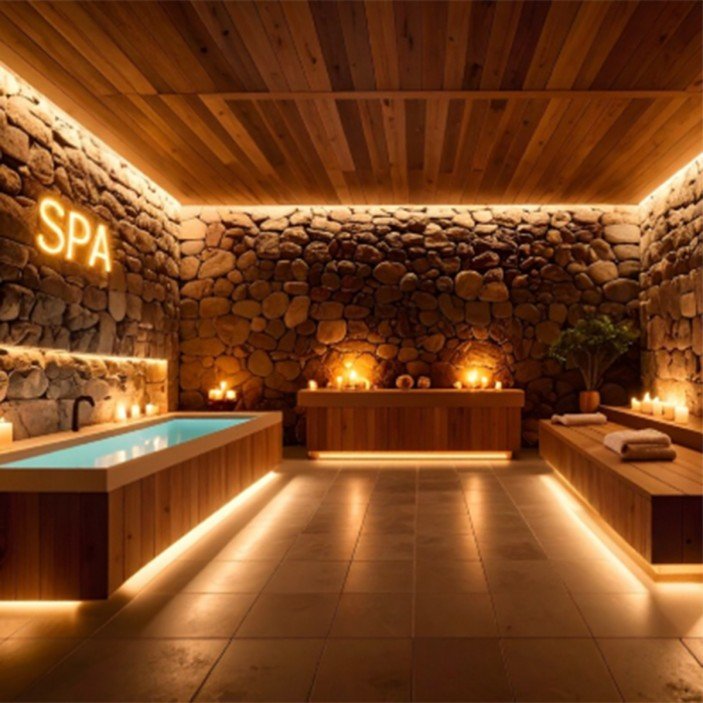 Гъвкава неонова осветителна лента влагоустойчива - 2400K  6x12 mm (100 LED/m 5m roll), 24V DC, IP65, 13W/m 31. Осветителни тела за мебели